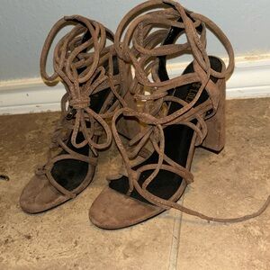 Suede heels